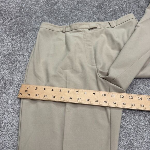 Vintage Y2K Sigrid Olsen Trouser Dress Pants Womens 12 Beige Straight High Rise - Picture 9 of 16